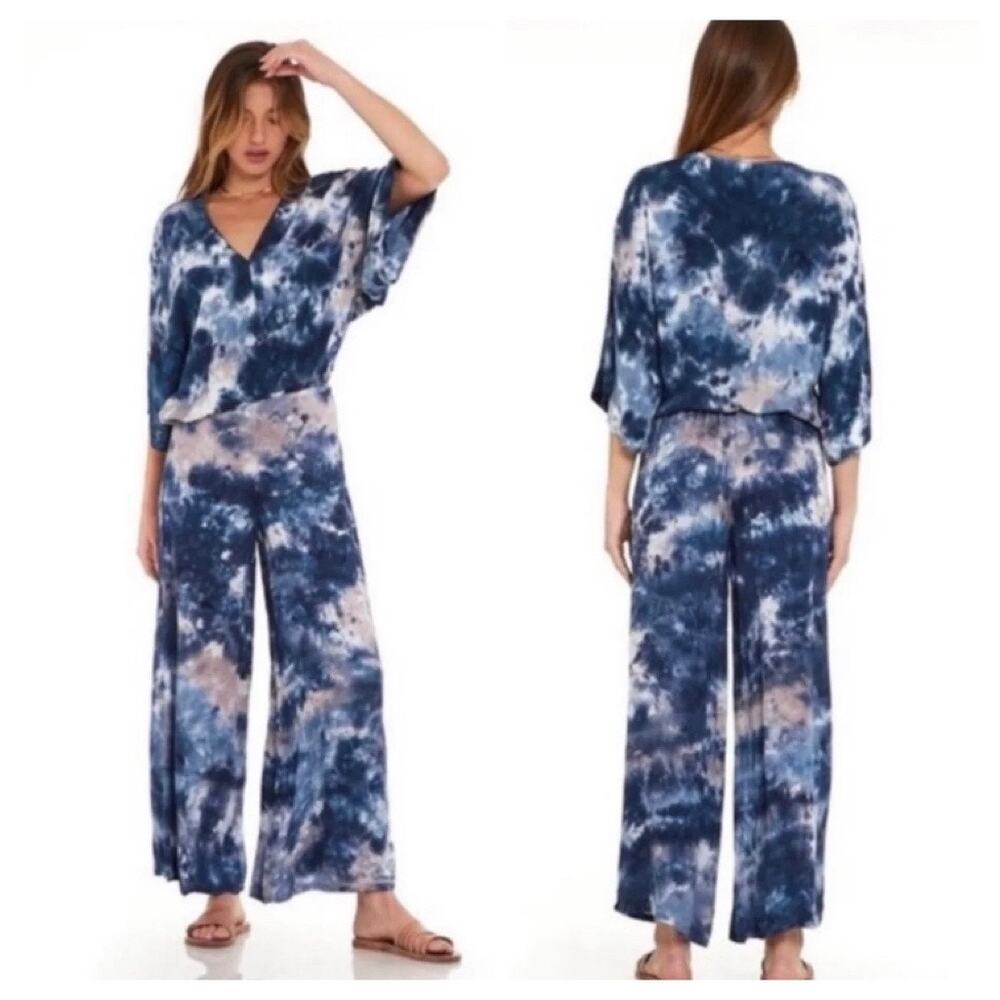 Young Fabulous & Broke Aiko Pant In Midnight Canyon Wash Palazzo Pants Size S